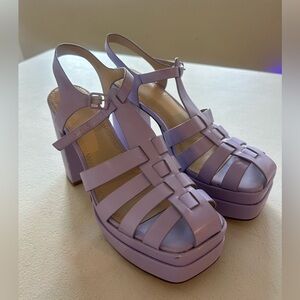 BP. Amaya Fisherman Platform Sandals in a lilac Size 9 (1563)